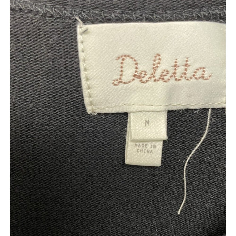 Anthropologie Deletta Long Black Tunic Top M - Picture 4 of 4